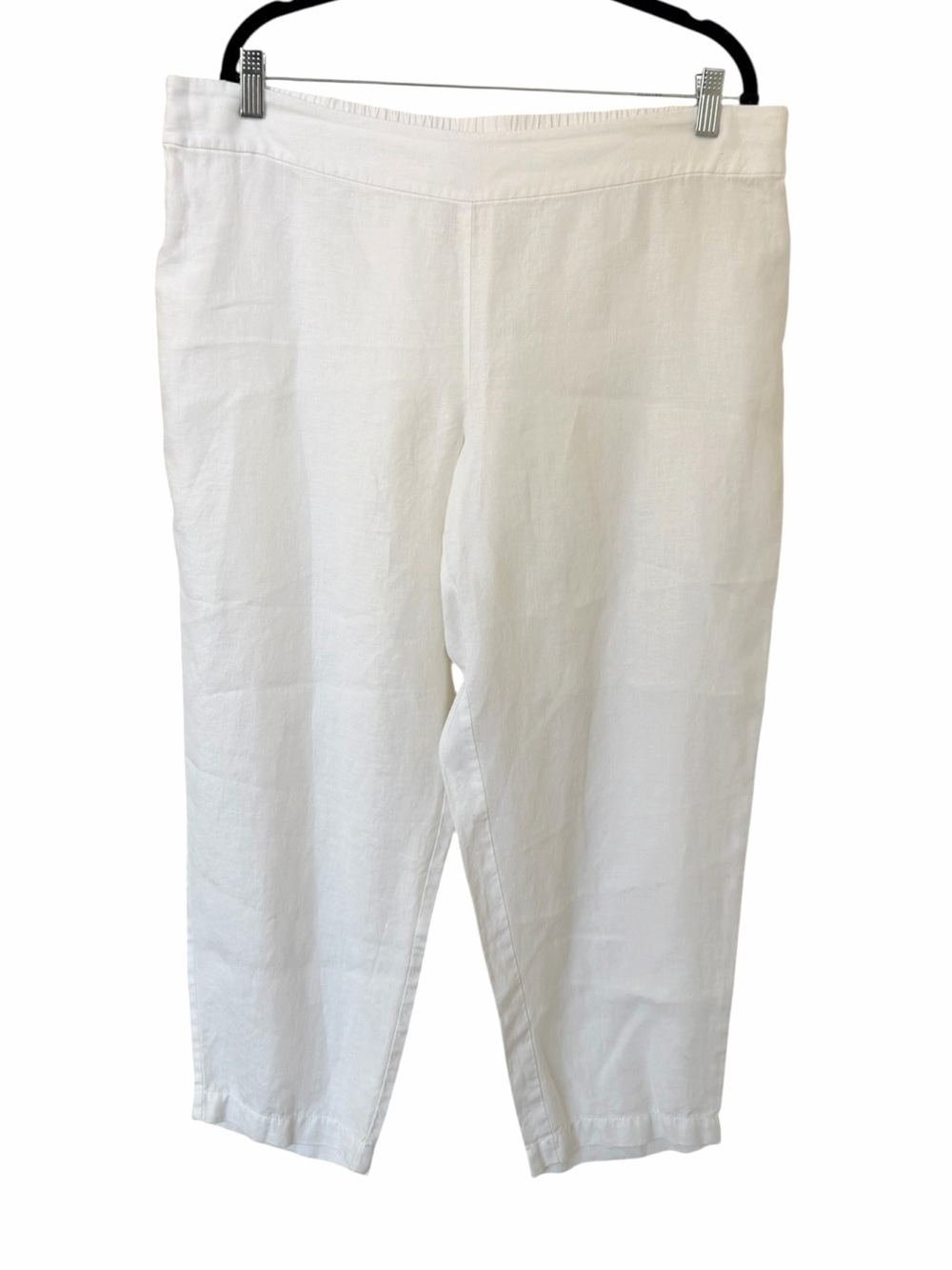 Eileen Fisher Linen Flat Front Tapered Pants